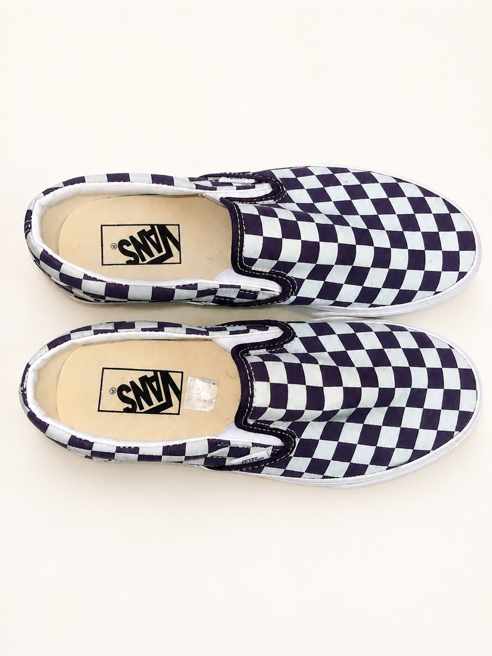 Vans Checkerboard Platform Slip-On Sneakers - Black & White - Picture 4 of 5